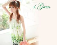 ノースリーブ 花柄 チュニックワンピース