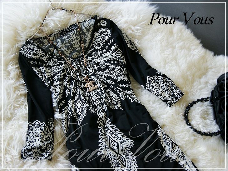 シフォンシルク 花柄模様 Aライン ワンピースドレス