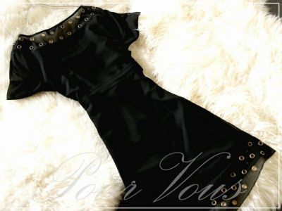 無地の柄 シフォン ワンピースドレス