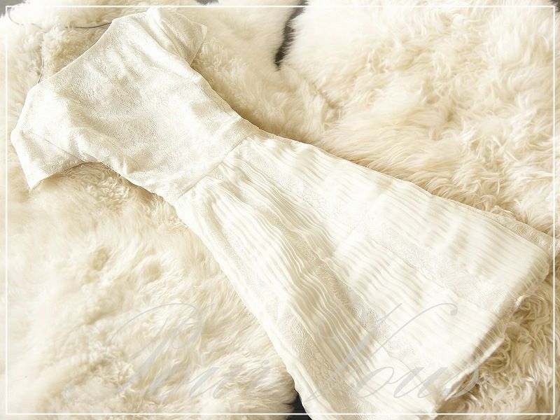 レース プリーツ ワンピースドレス _977