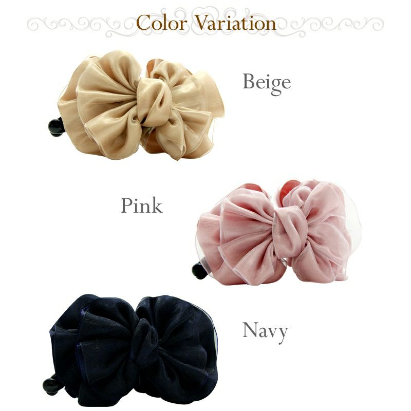 サテンリボンバナナクリップ