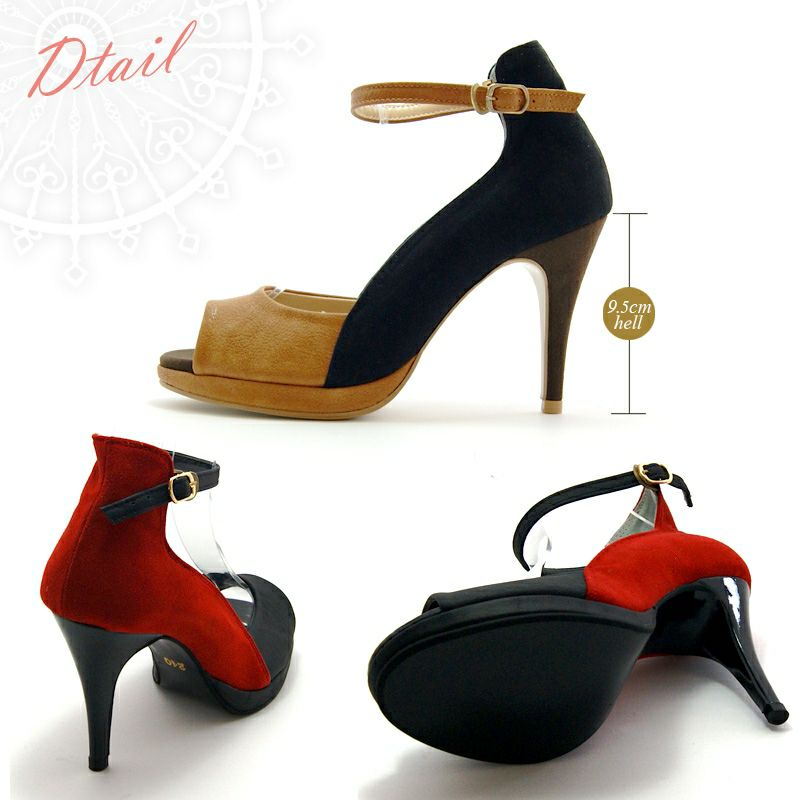 バイカラー サンダル アンクレット ストラップ