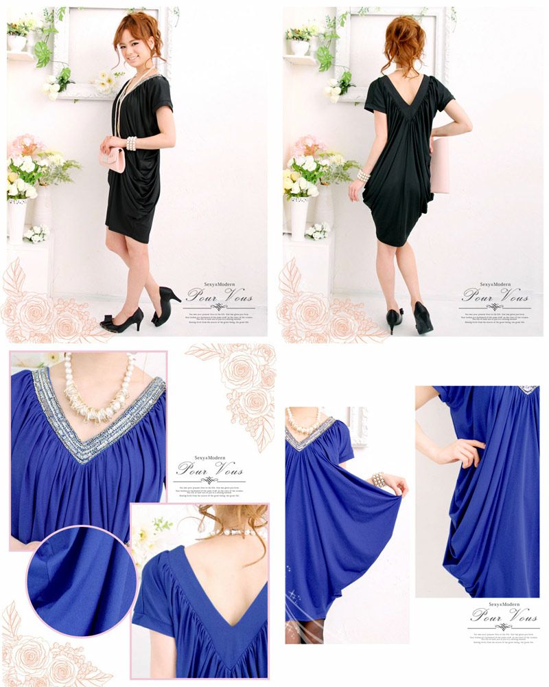 ビジュー フォーマル ワンピース