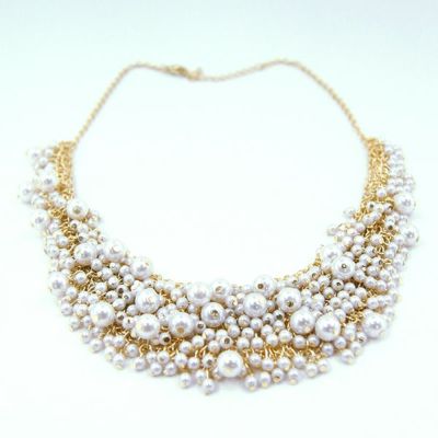 ビジュー パール ロングネックレス