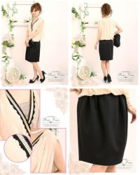 ドレープ シフォン ワンピース