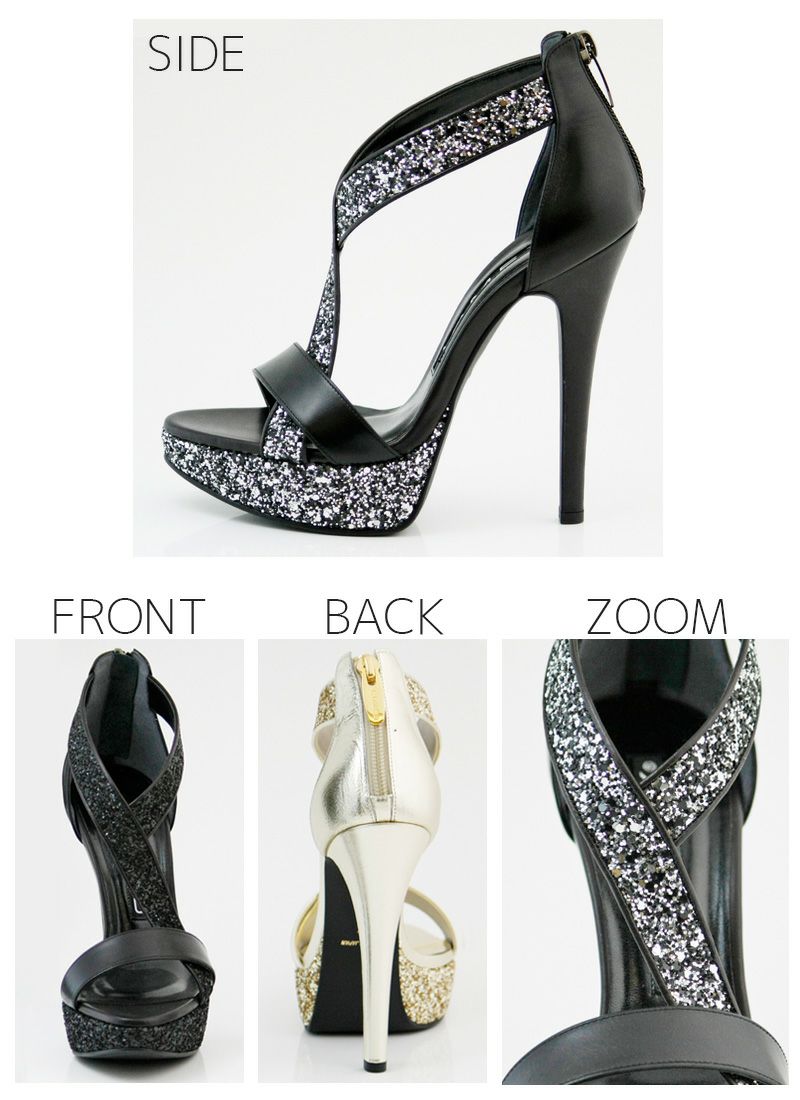 COMEX コメックス グリッター サンダル ラメ ハイヒール