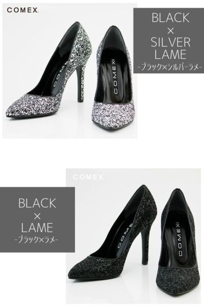 COMEX コメックス ラメ グリッター パンプス ハイヒール