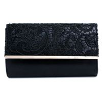 スクエアレースクラッチバッグ