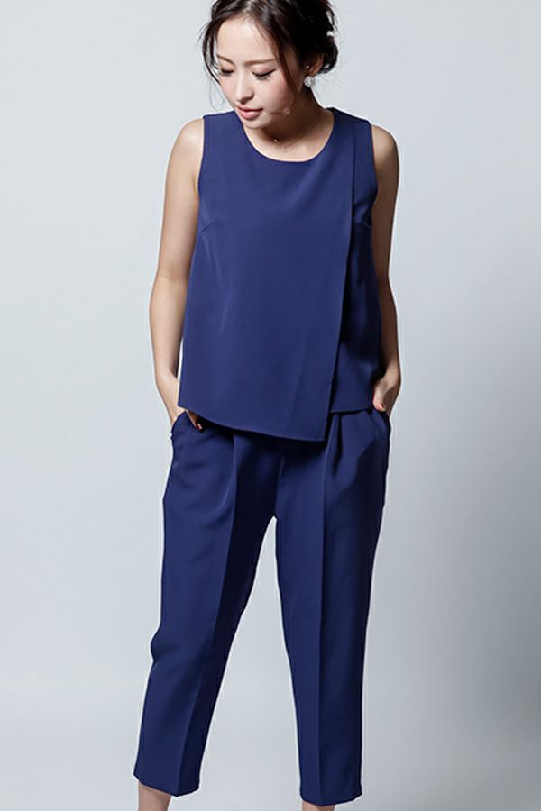 アシンメトリーパンツドレス