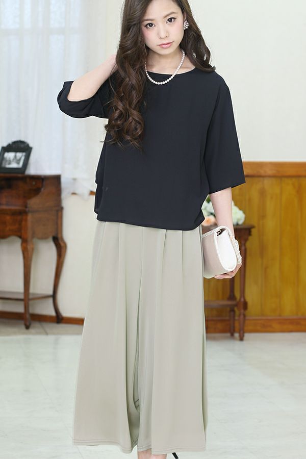 リラックスガウチョパンツドレス