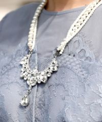 ビジュー&パールシャイニーネックレス