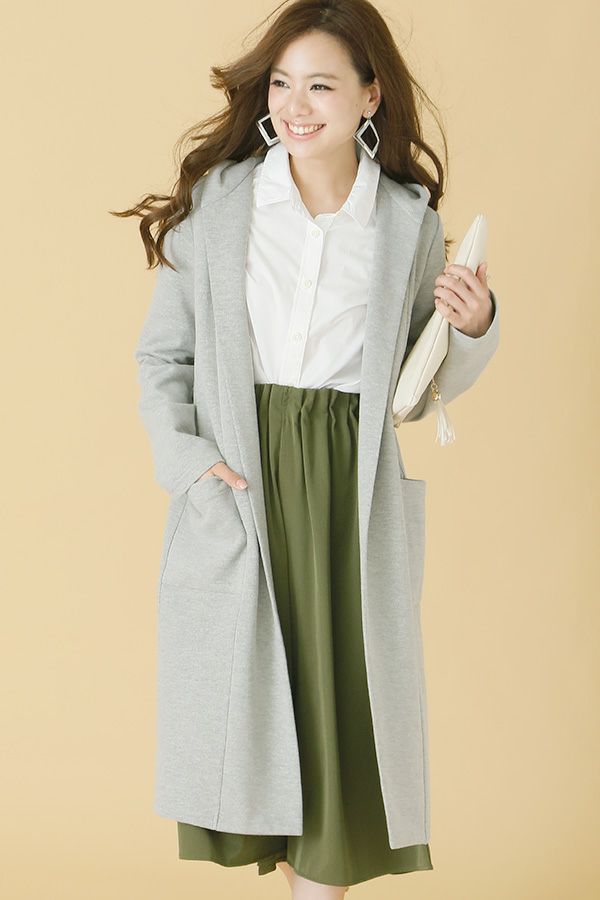 フードベーシックコーディガン