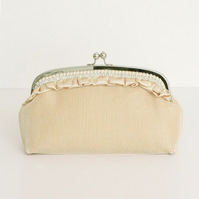 ビジューギャザークラッチバッグ