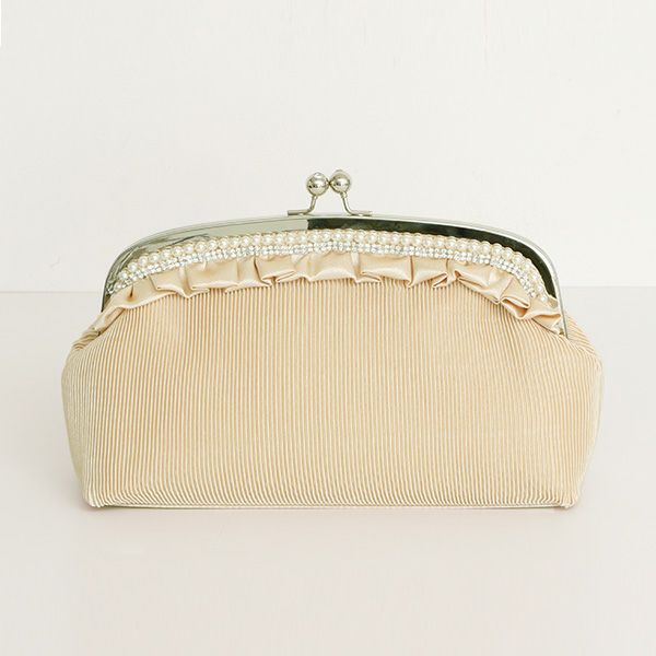 ビジューギャザークラッチバッグ