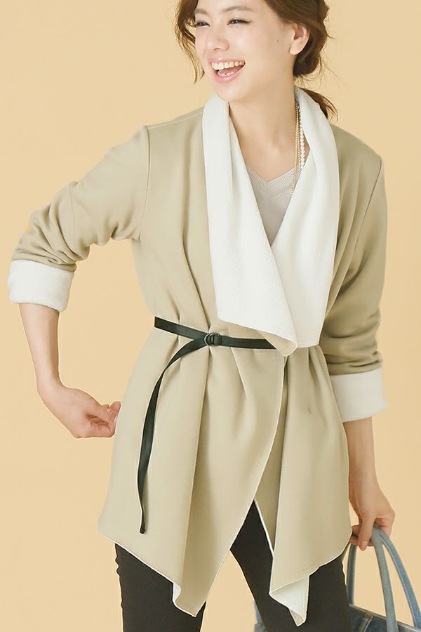 フェイクムートンショートコーディガン