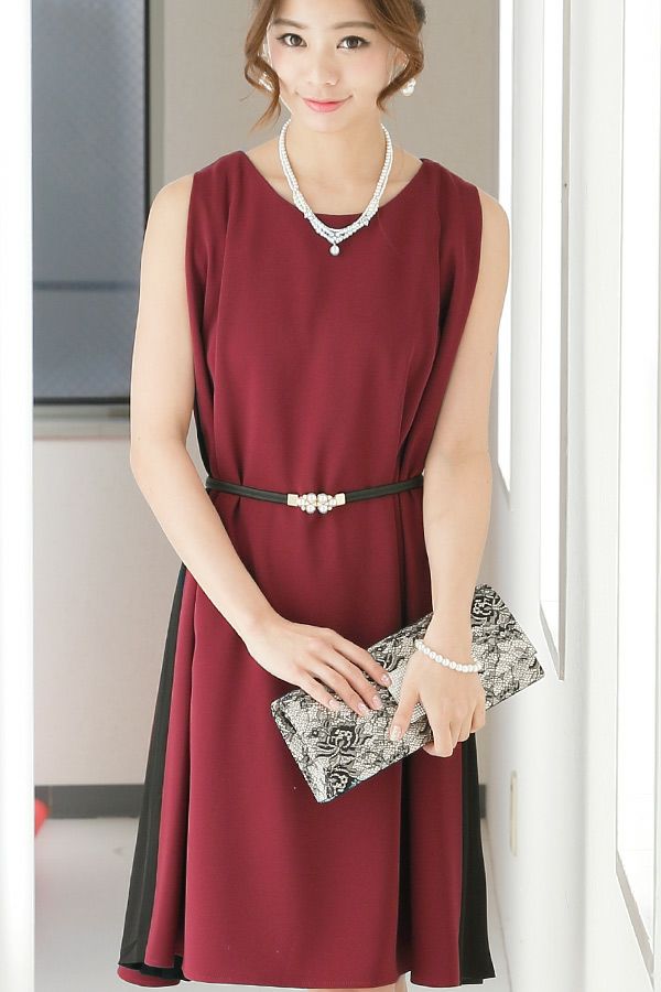 サイドプリーツワンピース