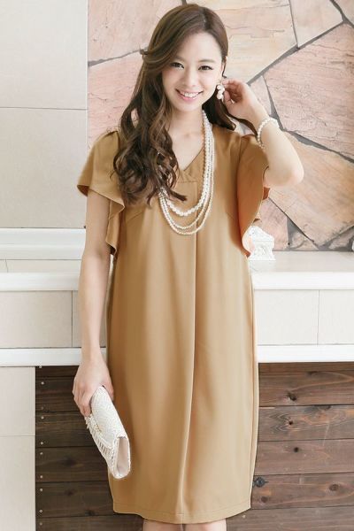 マットサテンタックワンピース