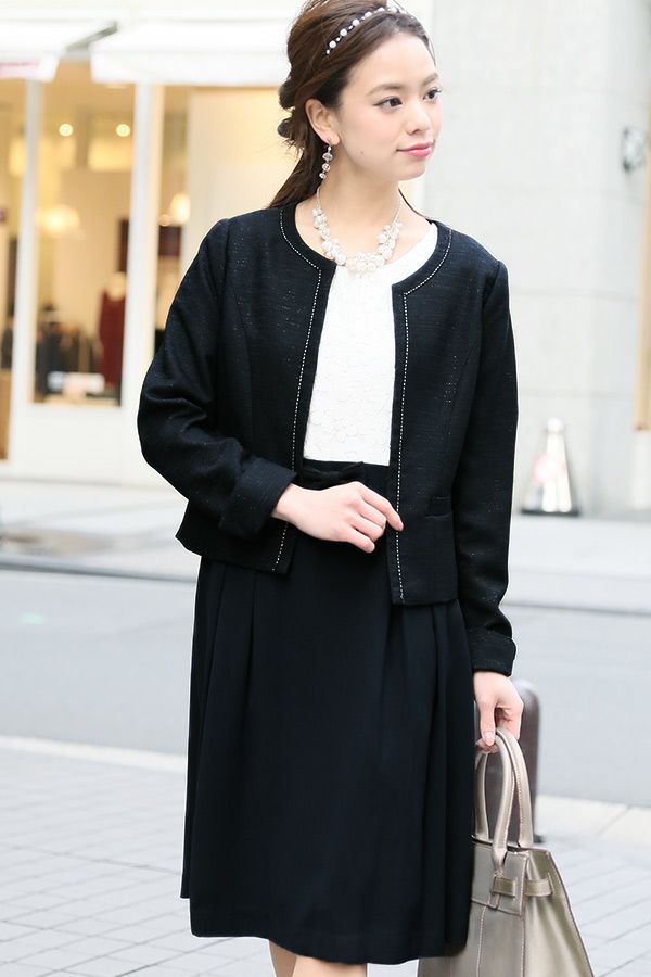 レースワンピセットツイードスーツ