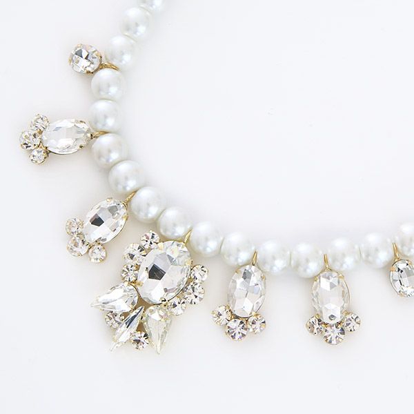 大きめビジュー＆パール