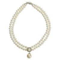 ビジュー&パールスウィングネックレス