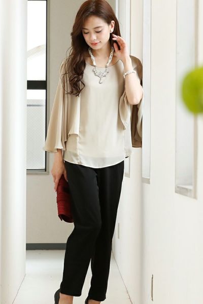 シフォンケープセットアップ