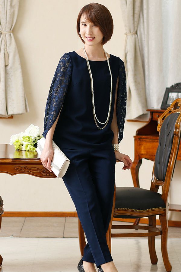 レースケープパンツセットアップ