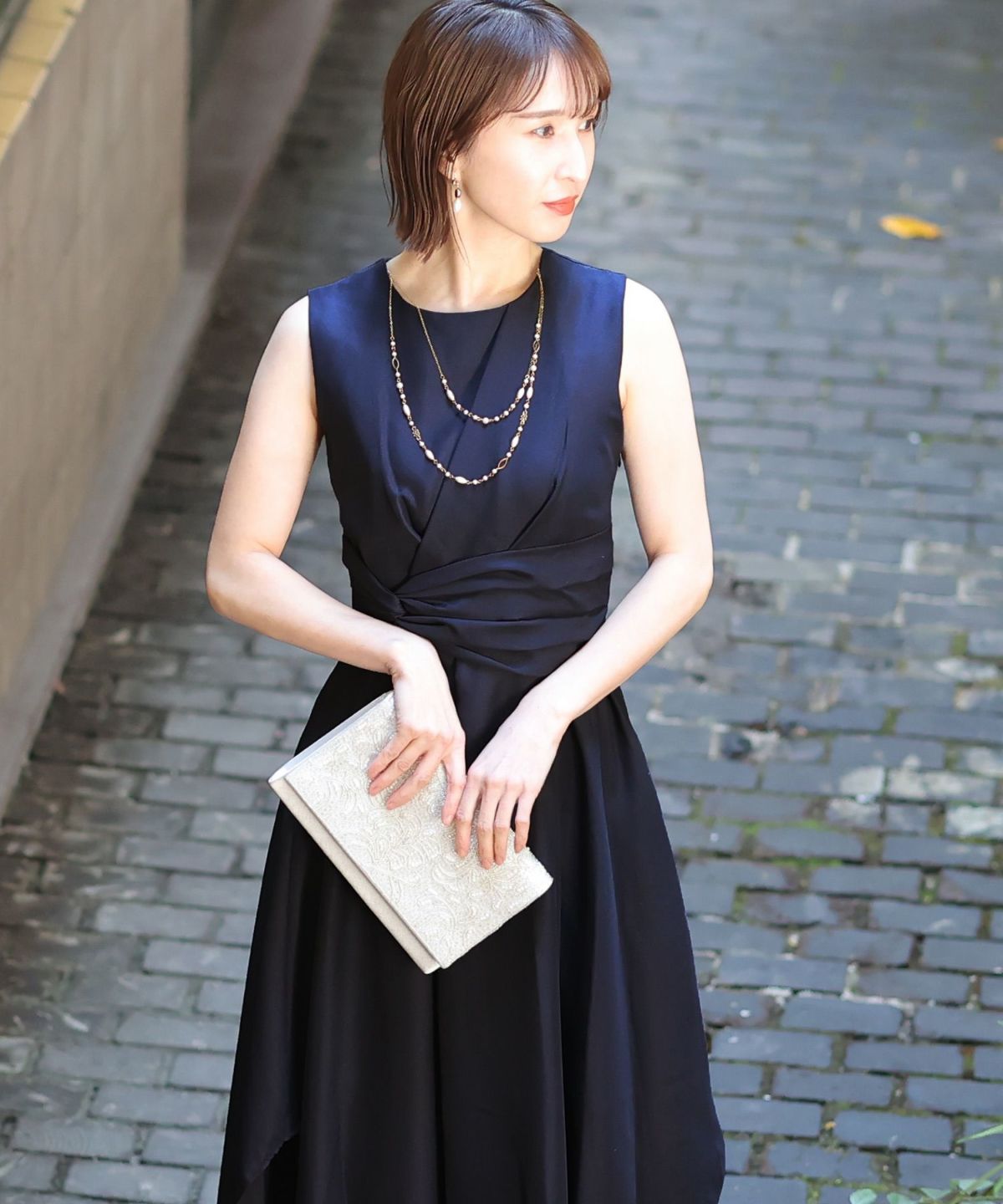 プールヴー PourVous フェミニンワンピースドレス大きいサイズ