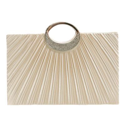 スクエアプリーツハンドバッグ