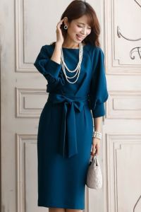 ドルマンスリーブリボンワンピース