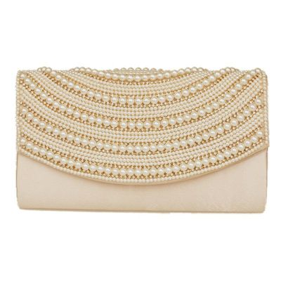 リップルパールクラッチバッグ