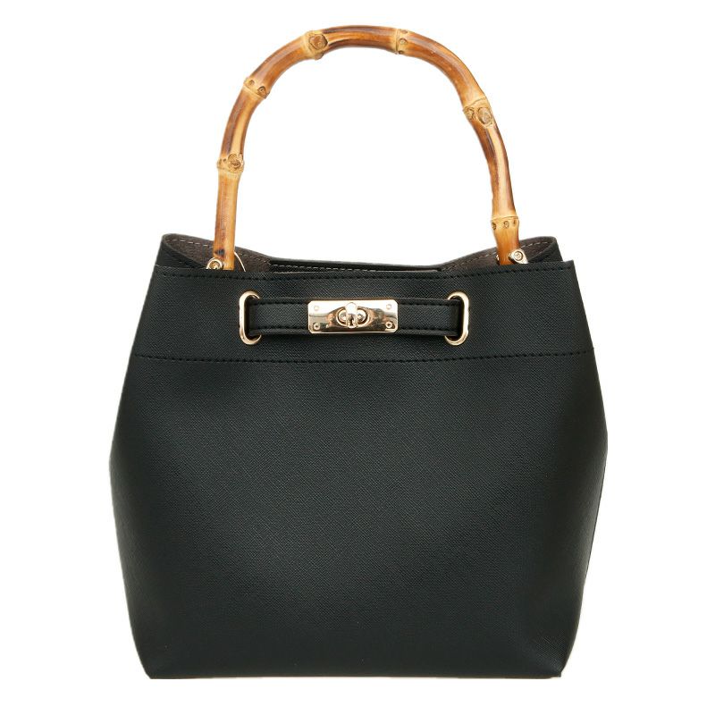 バンブーハンドルカラーバッグ