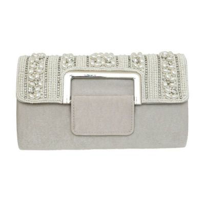 パールテキスタイルクラッチバッグ