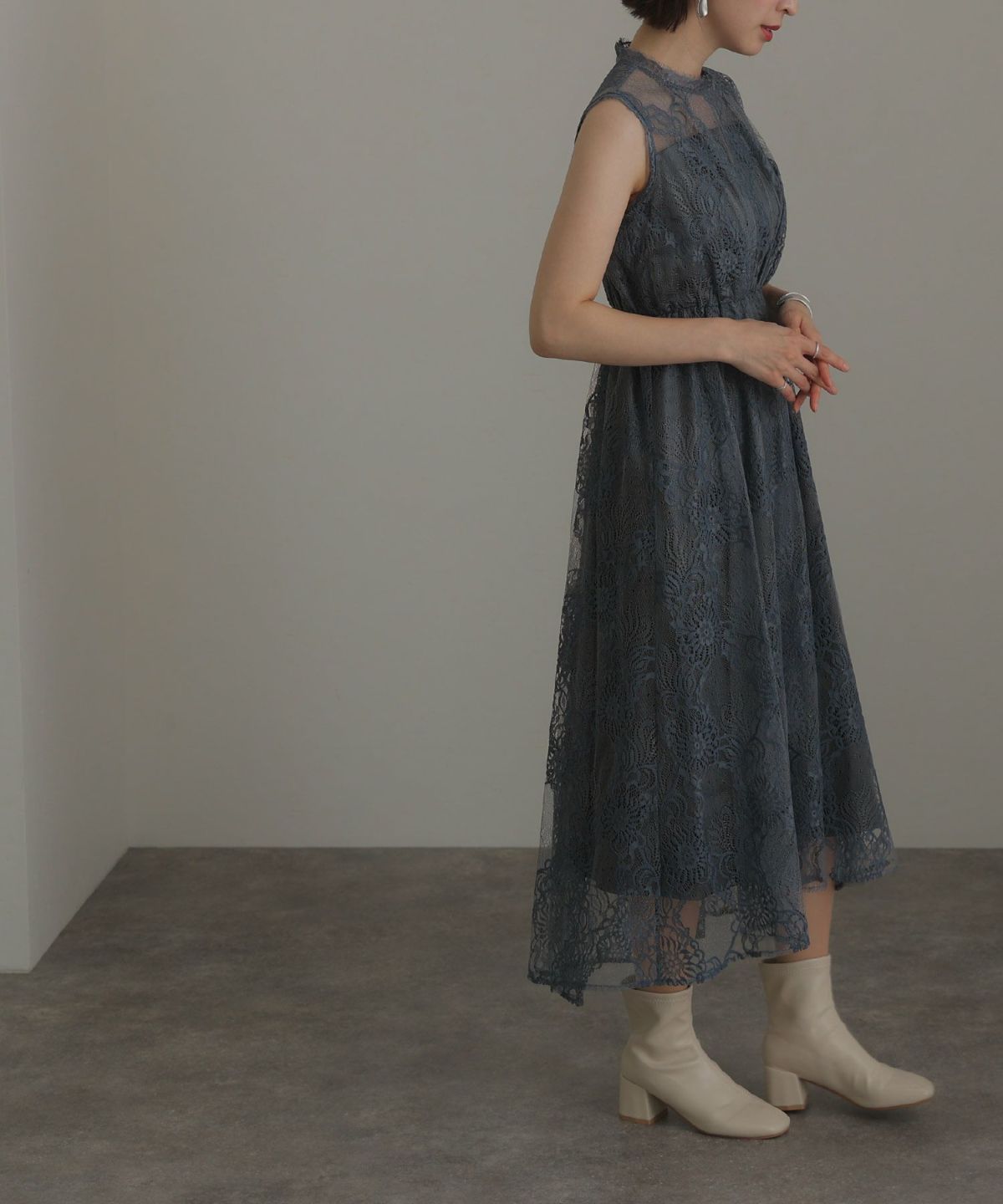 【PourVous】フィッシュテールオールレースドレス フィッシュテールオールレースドレス｜PourVous