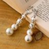 ツイストバー＆パールイヤリング