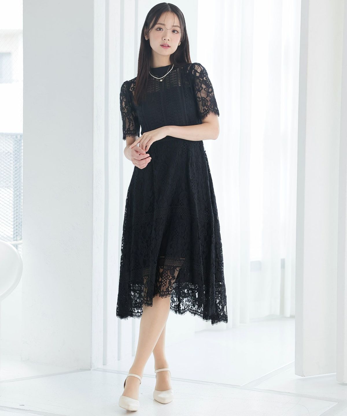 フィッシュテールオールレースドレス｜PourVous