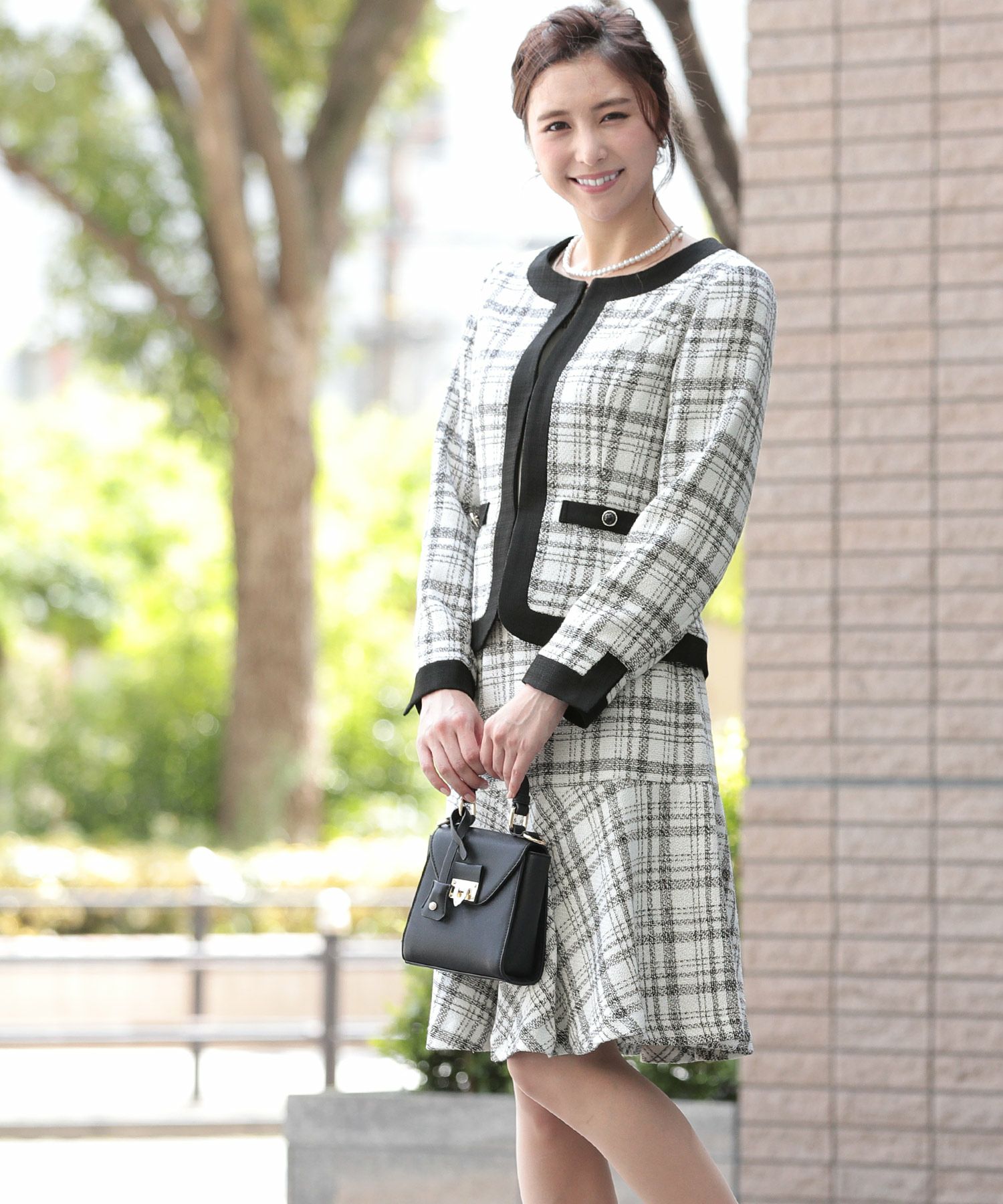 チェックツイードスーツセット2点セット