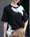 花柄刺繍トップス