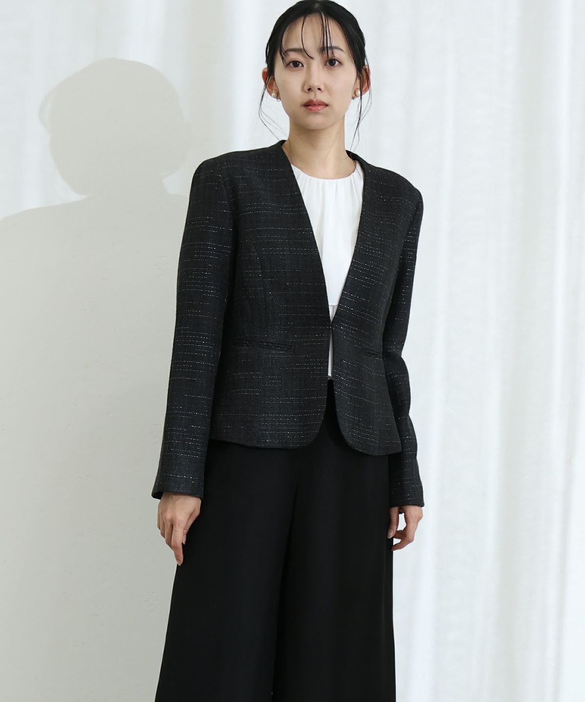 レースツイードジャケットスーツ