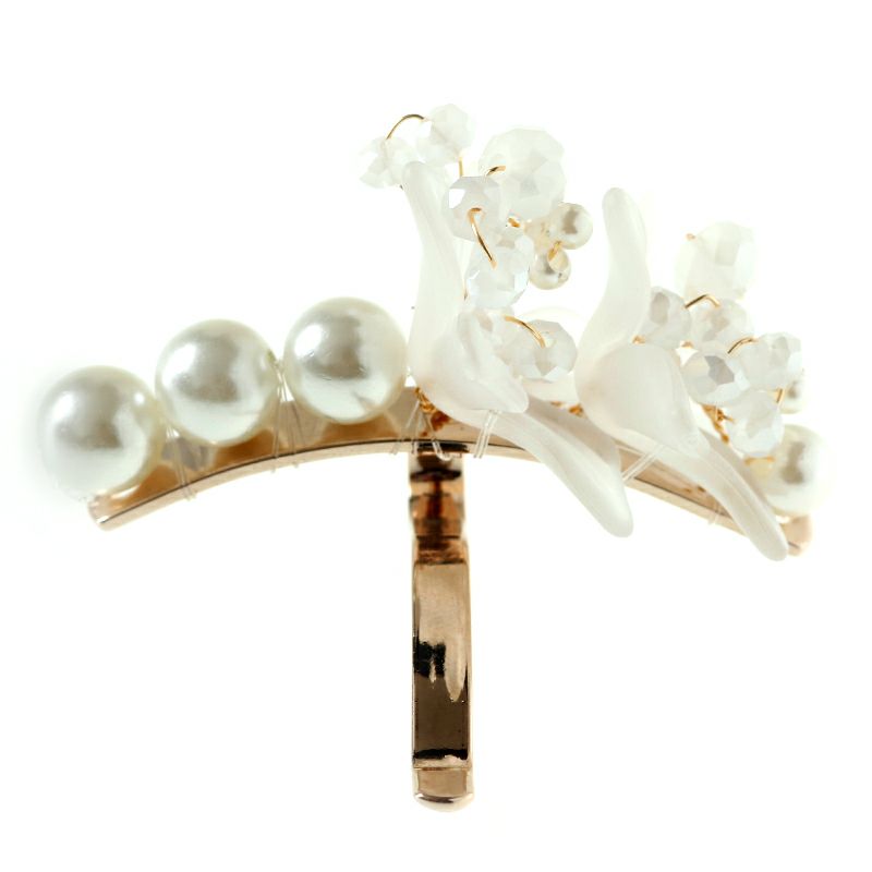 フラワー＆パールポニーフック