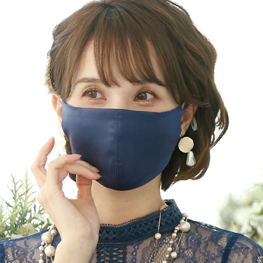 ノーズワイヤー入り3Dシルクマスク（全5色）