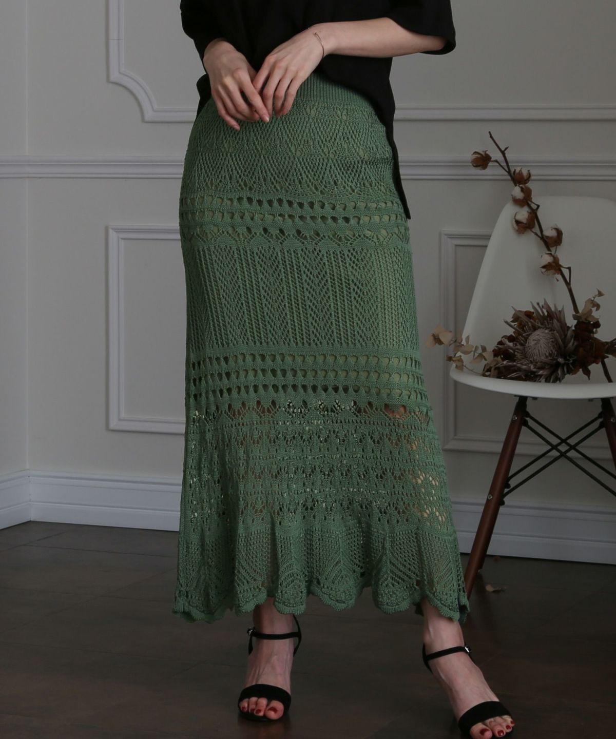 ニットマーメイドスカート