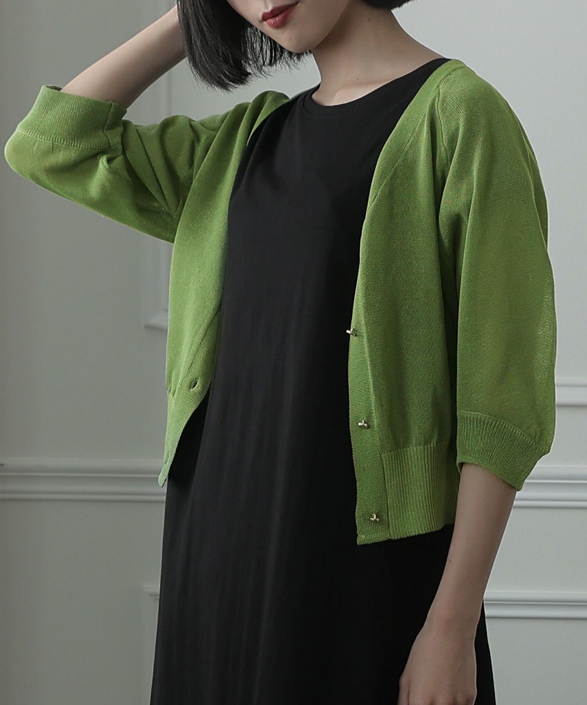 シアーショートカーディガン