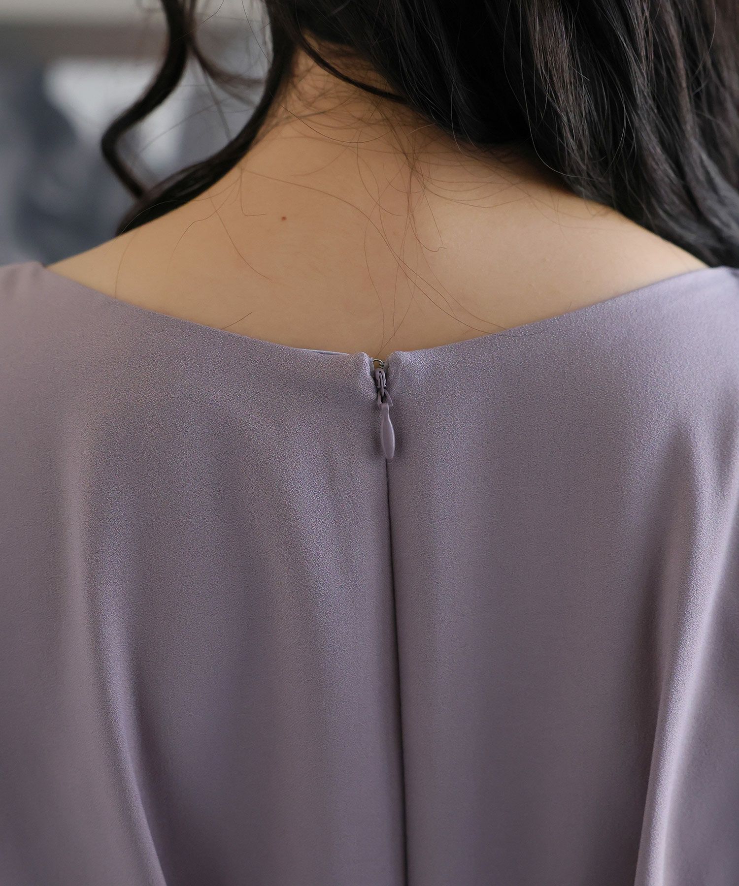 ウエストタックレース切り替えドレス｜PourVous