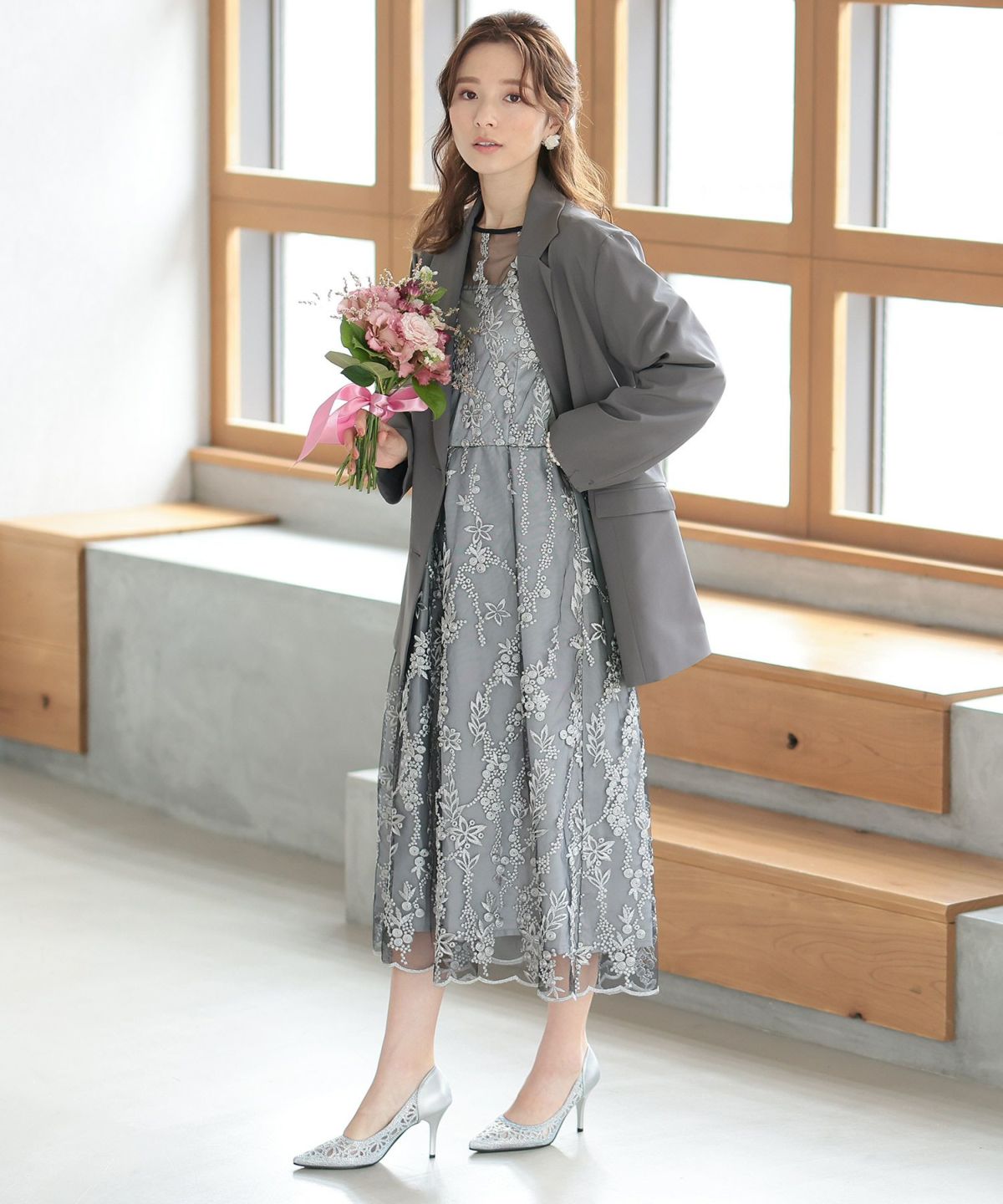 ビッグシルエットダブルジャケット｜PourVous