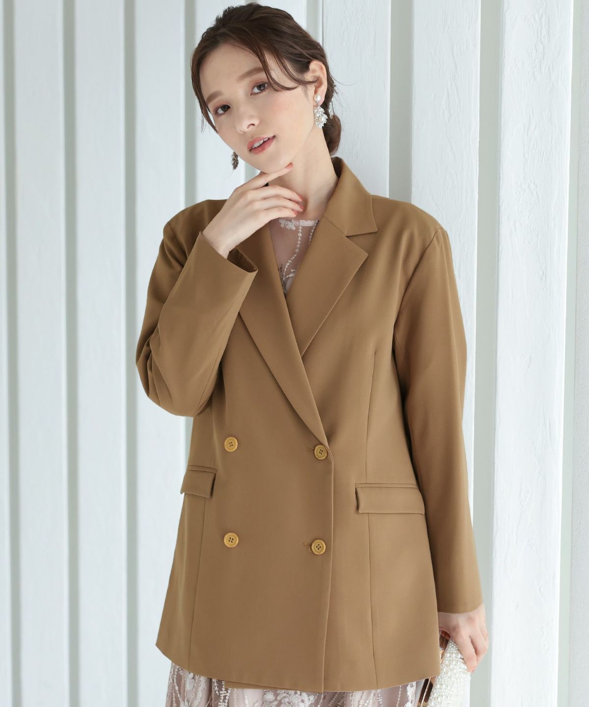 ビッグシルエットダブルジャケット｜PourVous