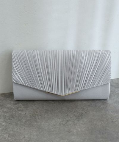レター型プリーツクラッチバッグ