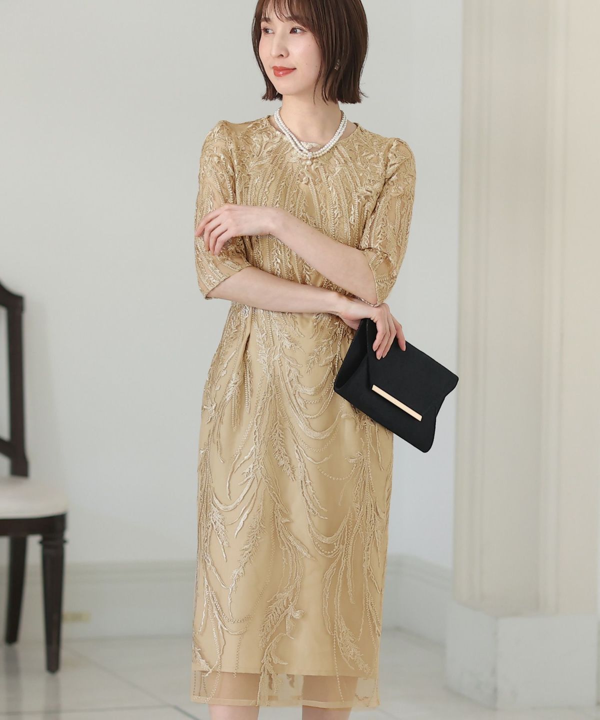 【美品】BCBGMAXAZRIA オールインワンワンピースドレス バックスリット 30,000以上の高品質で最上級のロングドレスやミディアム