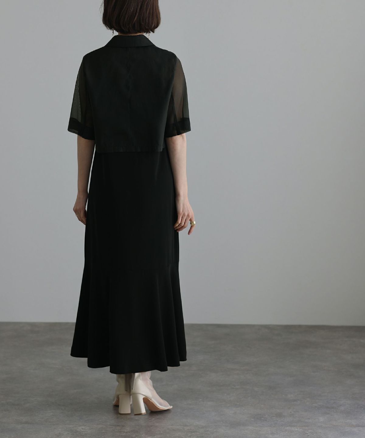 ワンピース　ジャケットセットアップTRINITY JKT TULLE DRESS ドレスプラス DRESS+ フォーマルワンピース ジャケット セット
