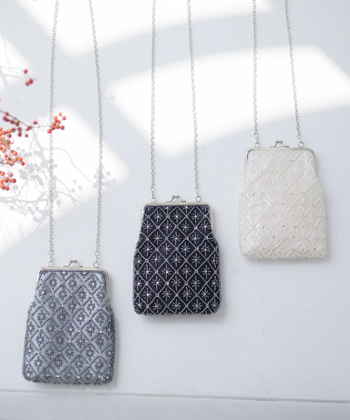ビーズ刺繍がま口ショルダーバッグ | PourVous（プールヴー