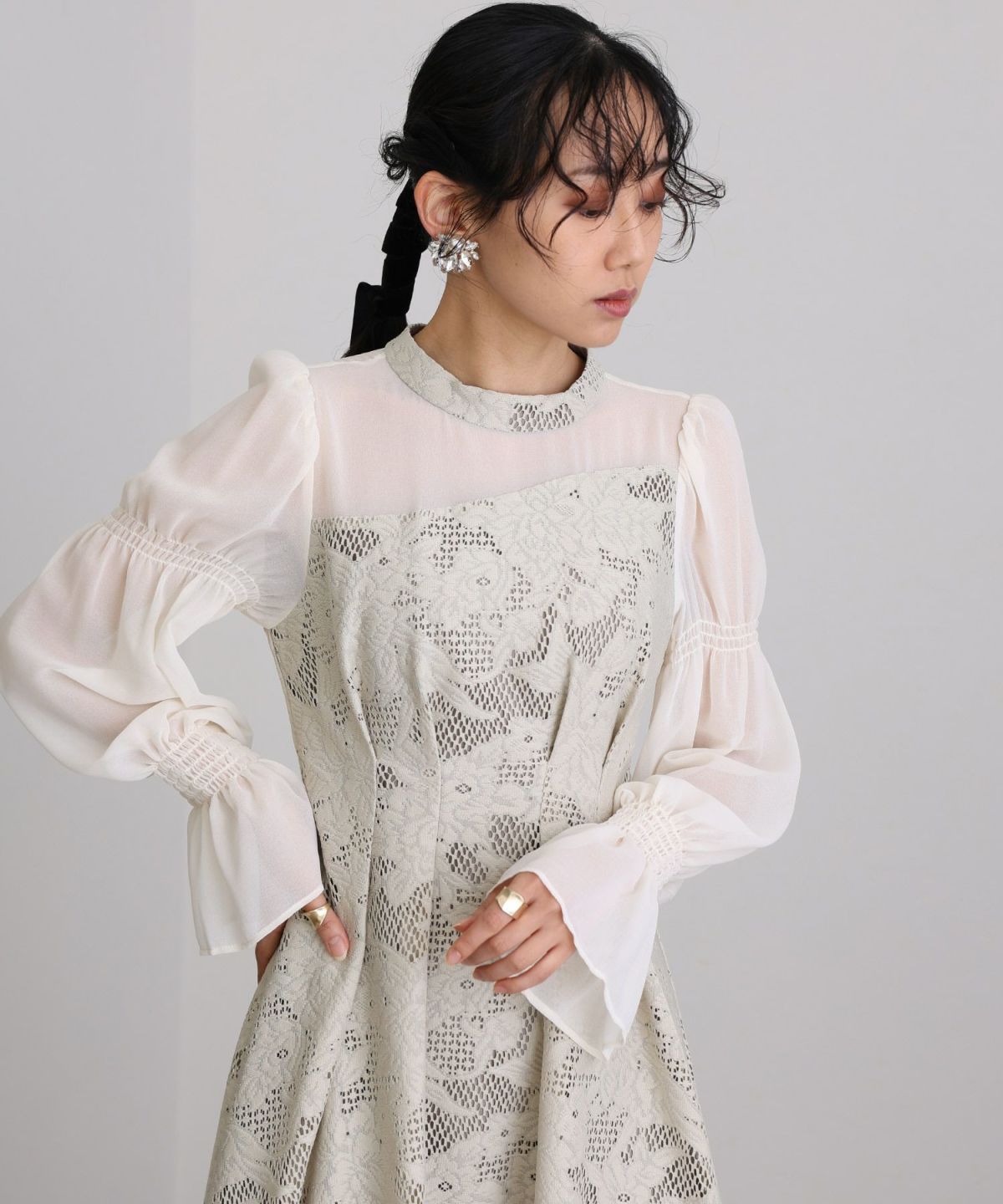 ＊TadashiShoi ドレープ ボウ アシンメトリー フォーマル ドレス US8【SALE】アシンメトリー タフタドレープ ツートーン Aライン